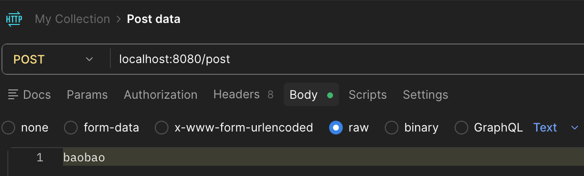 Body不仅可以传入text，还能传入json或者XML等